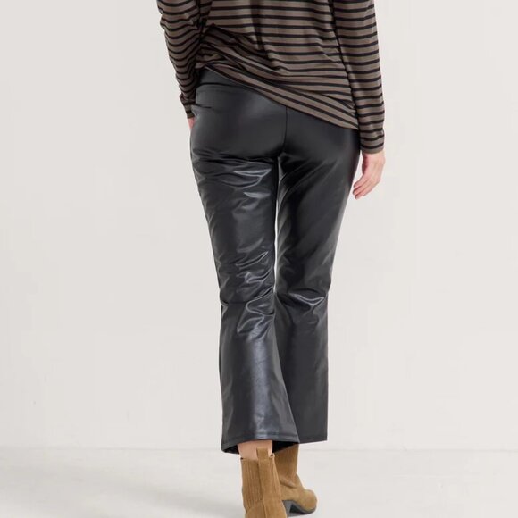 Hatch Vegan Stretch Leather Crop Flare - Picture 4 of 4